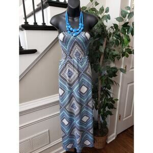 Cato Fit & Flare Dress Women 18/20WP Multicolor Pockets Smocked Strapless